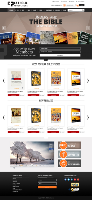 Web Design by MAI for Catholic Productions | Design: #9222753