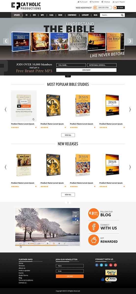 Web Design by MAI for Catholic Productions | Design #9231497