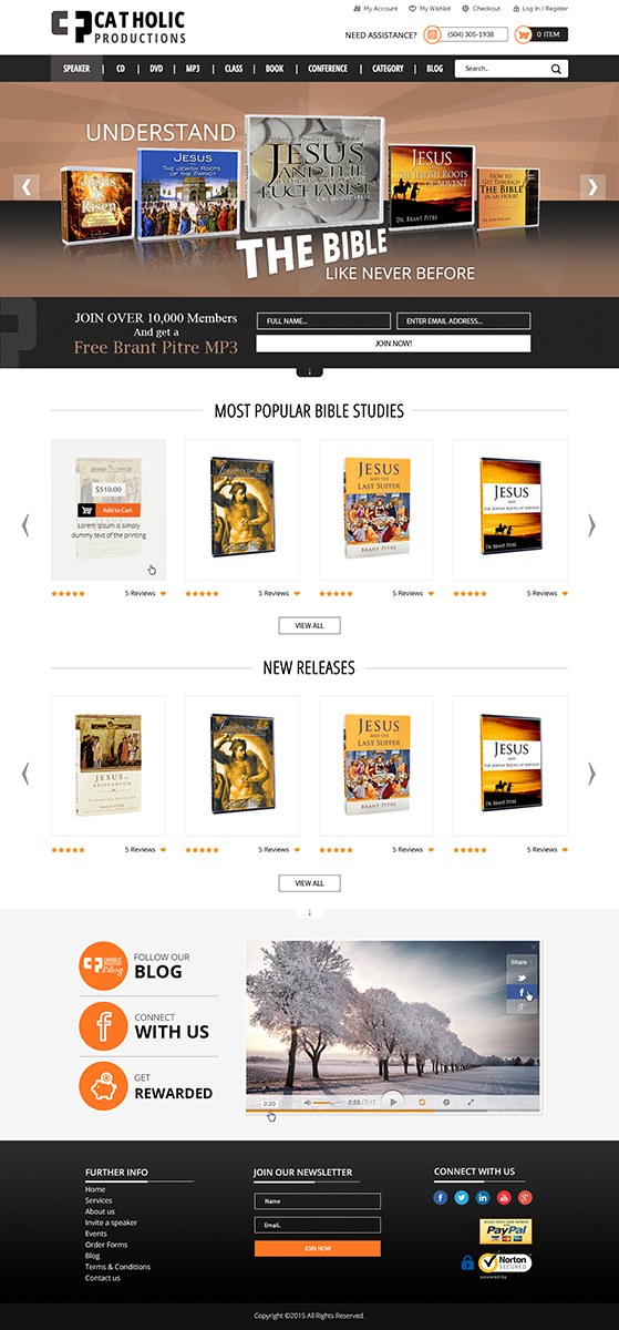 Web Design by MAI for Catholic Productions | Design #9231549
