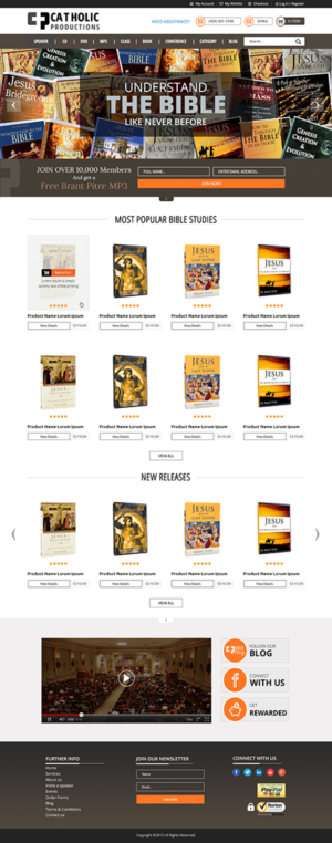 Web Design by MAI for Catholic Productions | Design #9240091