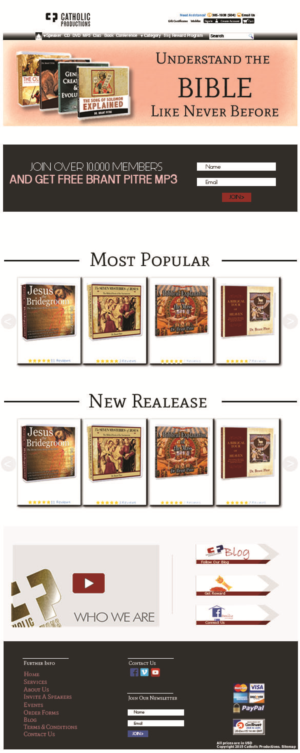 Web Design by thelost212 for Catholic Productions | Design: #9243771