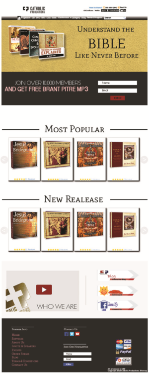 Web Design by thelost212 for Catholic Productions | Design #9378349