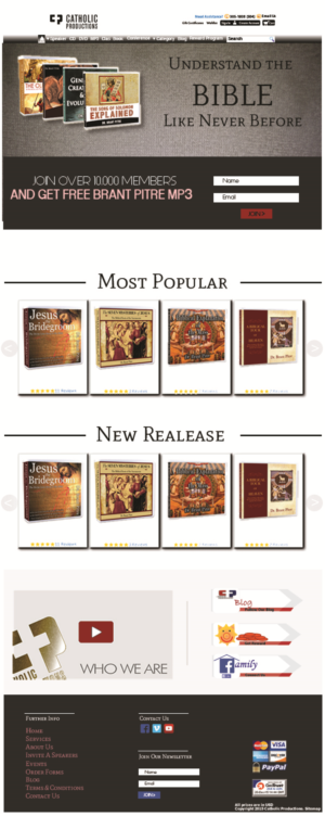 Web Design by thelost212 for Catholic Productions | Design: #9378350