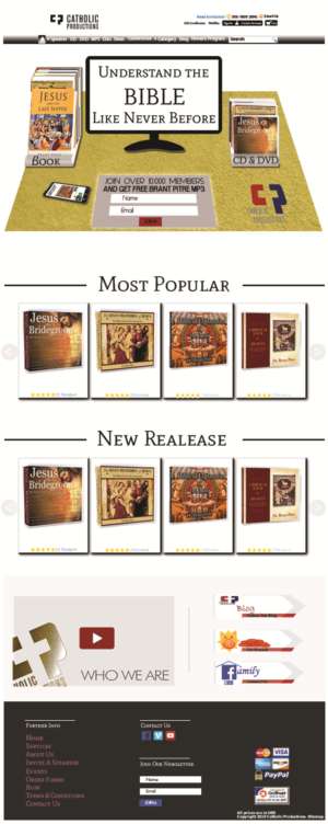 Web Design by thelost212 for Catholic Productions | Design: #9378351