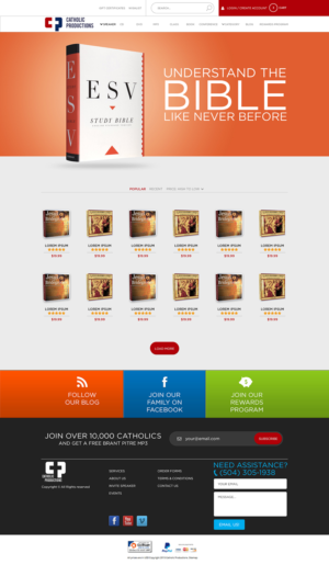 Web Design by insert name here for Catholic Productions | Design #9193997
