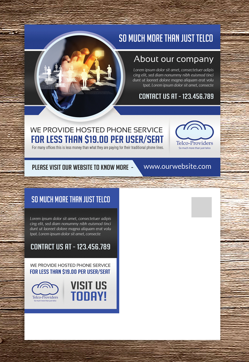 Postcard Design by debdesign for Telco-Providers | Design #9175506