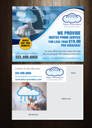 Postcard Design by meet007 for Telco-Providers | Design: #9177867
