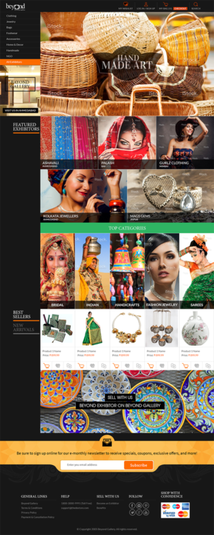 An ecommerce website needs a Home page design. | Diseño Web por RupalTechno