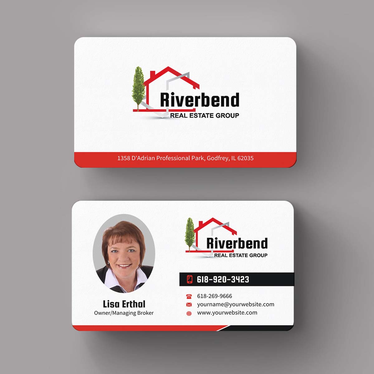 Diseño de Tarjeta de Presentación por INDIAN_Ashok para Riverbend Real Estate Group | Diseño #9178276