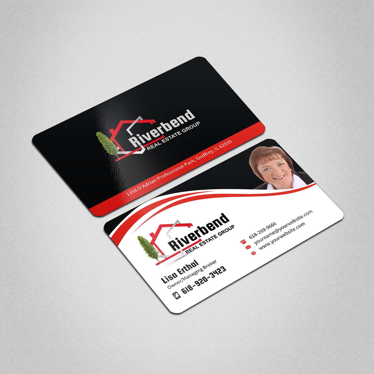Diseño de Tarjeta de Presentación por INDIAN_Ashok para Riverbend Real Estate Group | Diseño #9178284
