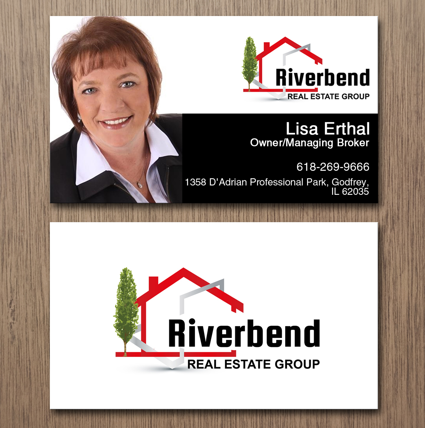 Visitenkarten-Design von Lanka Ama für Riverbend Real Estate Group | Design #9180864