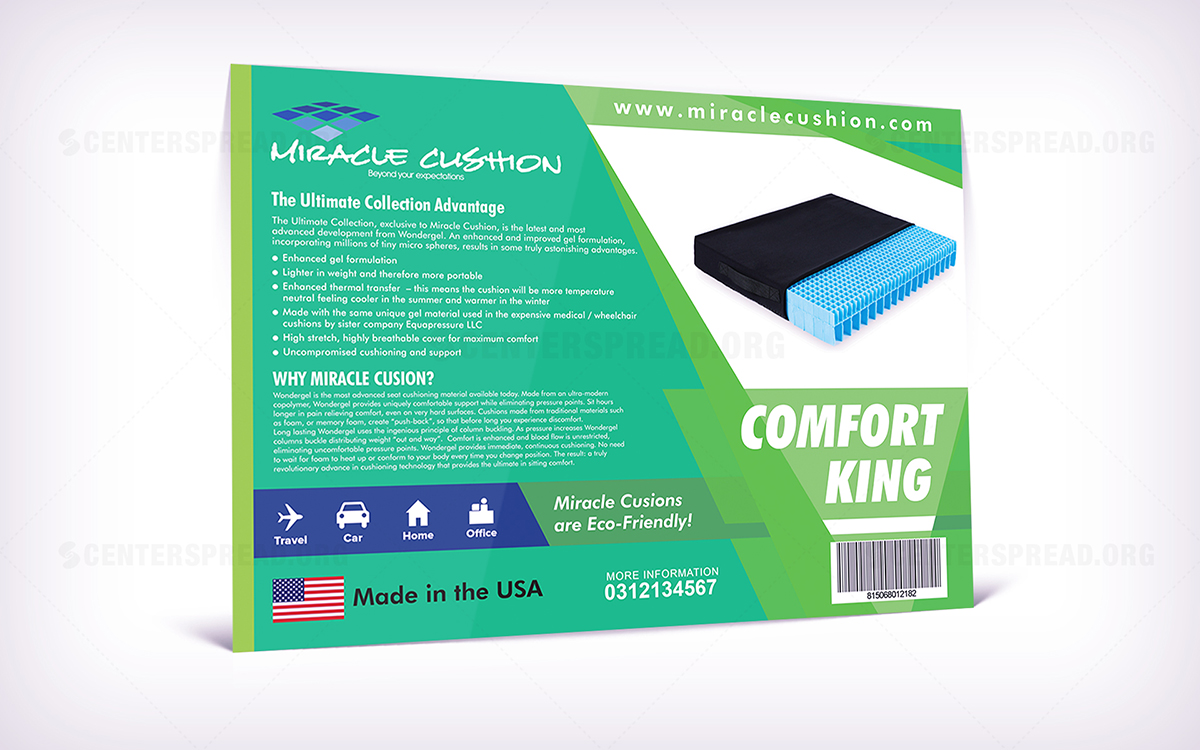 Packaging Design by CENTERSPREAD for Miracle Cushion LLC | Design #9352185