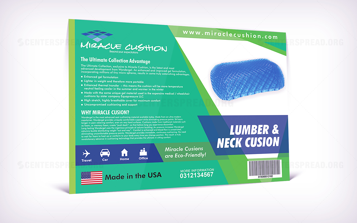 Packaging Design by CENTERSPREAD for Miracle Cushion LLC | Design #9352193