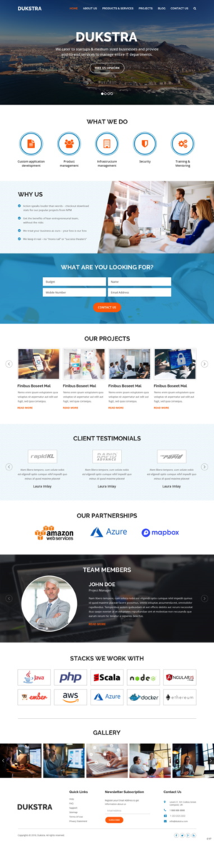 Web Design par pb pour Dukstra Technologies (Pty) Ltd | Design : #17907242