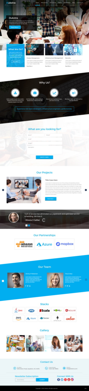 Web Design par pb pour Dukstra Technologies (Pty) Ltd | Design : #17907246