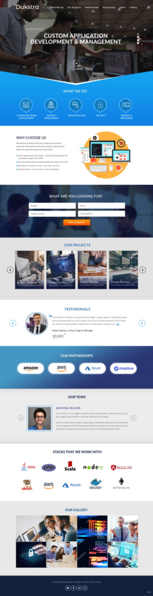 Web Design par pb pour Dukstra Technologies (Pty) Ltd | Design : #17907248