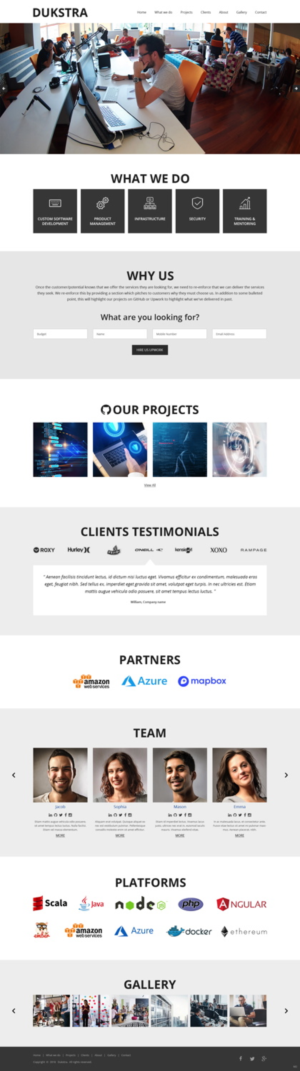 Web Design par pb pour Dukstra Technologies (Pty) Ltd | Design : #17916042