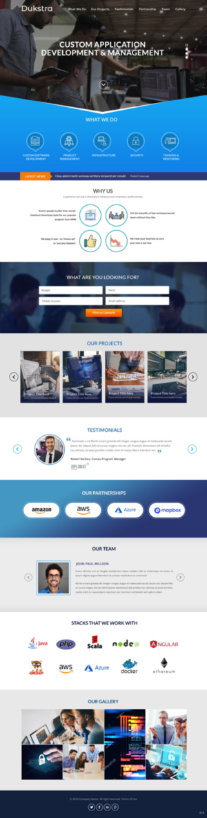 Web Design par pb pour Dukstra Technologies (Pty) Ltd | Design : #17947269