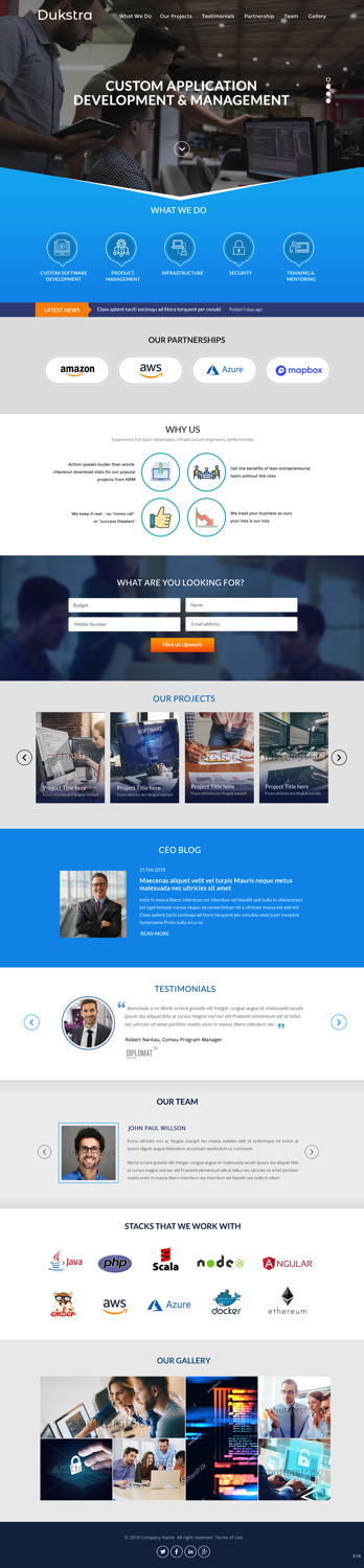 Web Design par pb pour Dukstra Technologies (Pty) Ltd | Design : #17974406
