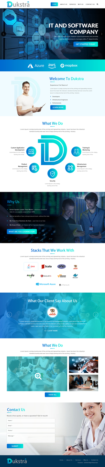 Web-Design von rightway für Dukstra Technologies (Pty) Ltd | Design #17918976