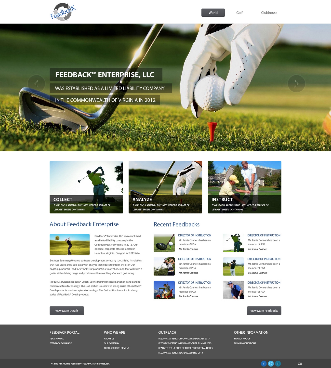 Web Design by pb for FeedbacK Enterprise, LLC | Design #2026084