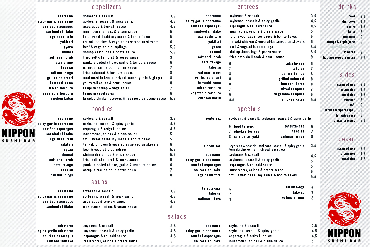 Menu Design by Aky Alex for this project | Design #2047504