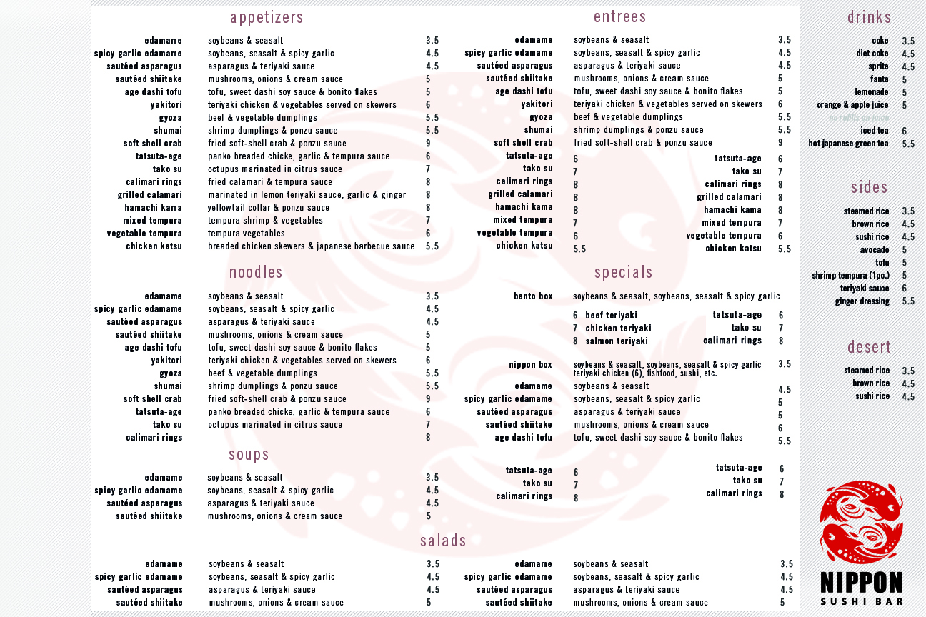 Menu Design by Aky Alex for this project | Design #2047506
