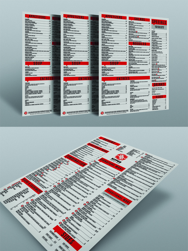 Menu Design by vinviin for this project | Design #2047382