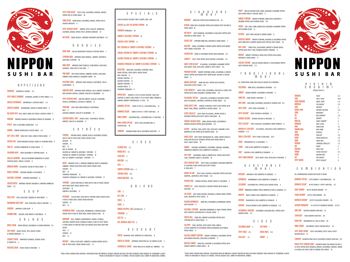 Menu Design by Coleen Designs for this project | Design #2043805
