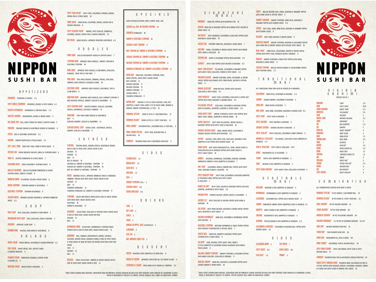 Menu Design by Coleen Designs for this project | Design #2043873