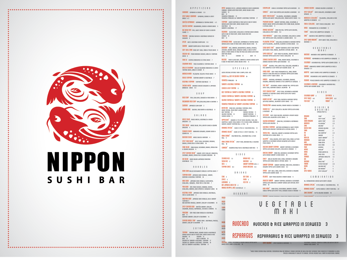 Menu Design by Coleen Designs for this project | Design #2046930