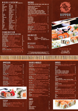 Menu Design by LFS Designs for this project | Design #2052847