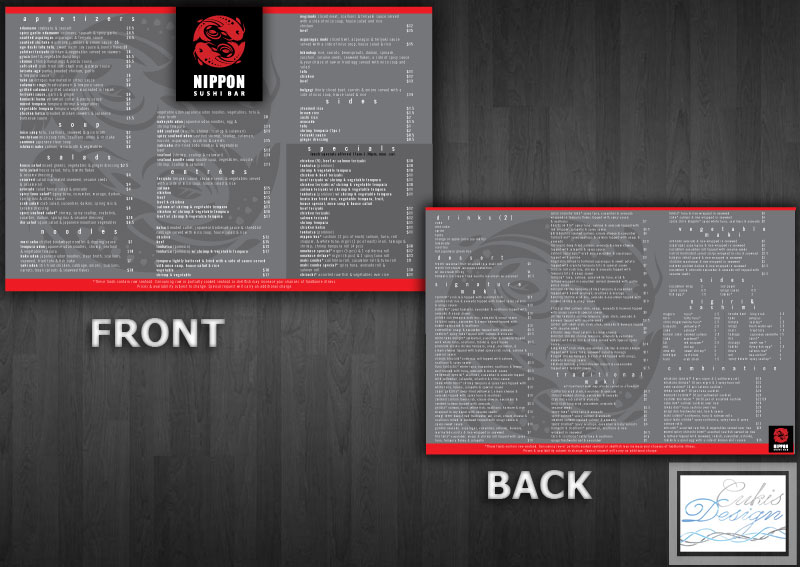 Menu Design by cukisdesign for this project | Design #2043843