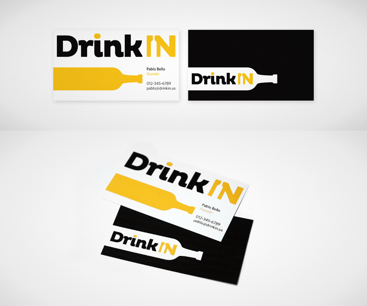 Business Card Design by ••• for DrinkIn, Inc. | Design #2031520