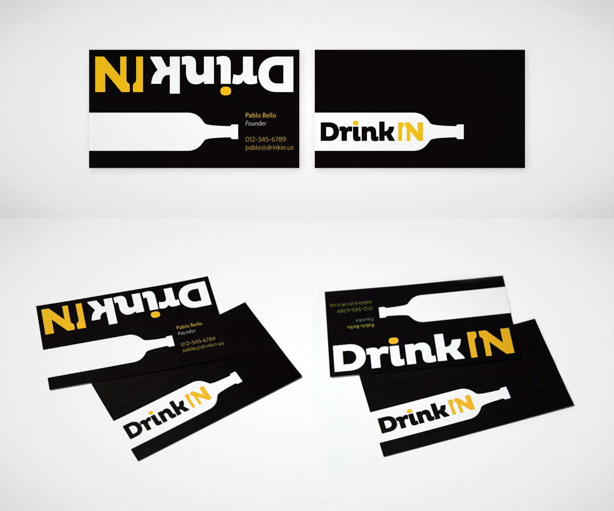 Business Card Design by ••• for DrinkIn, Inc. | Design #2031525