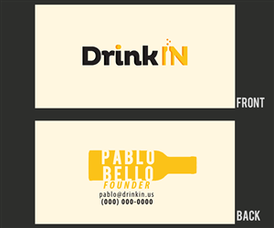 Design de Carte de Visite par elaineal pour DrinkIn, Inc. | Design : #2036216