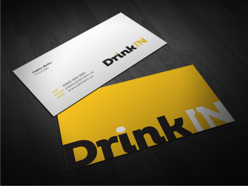 Business Card Design by Atvento Graphics for DrinkIn, Inc. | Design #2028026