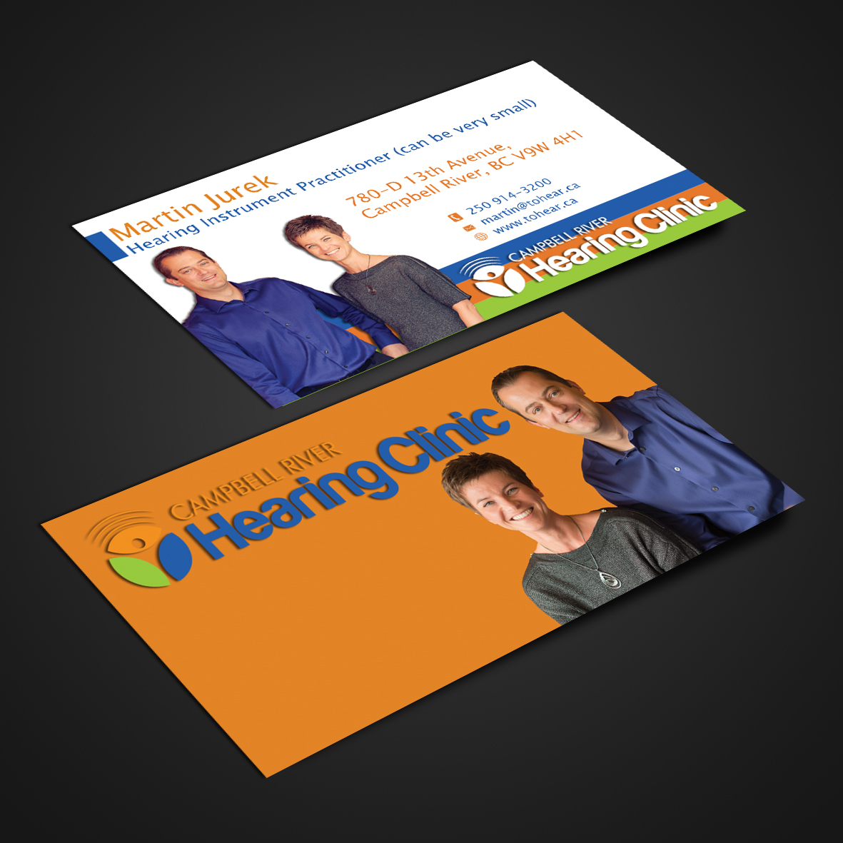 Business Card Design by Harshan for Campbell River Hearing Clinic | Design #2169872