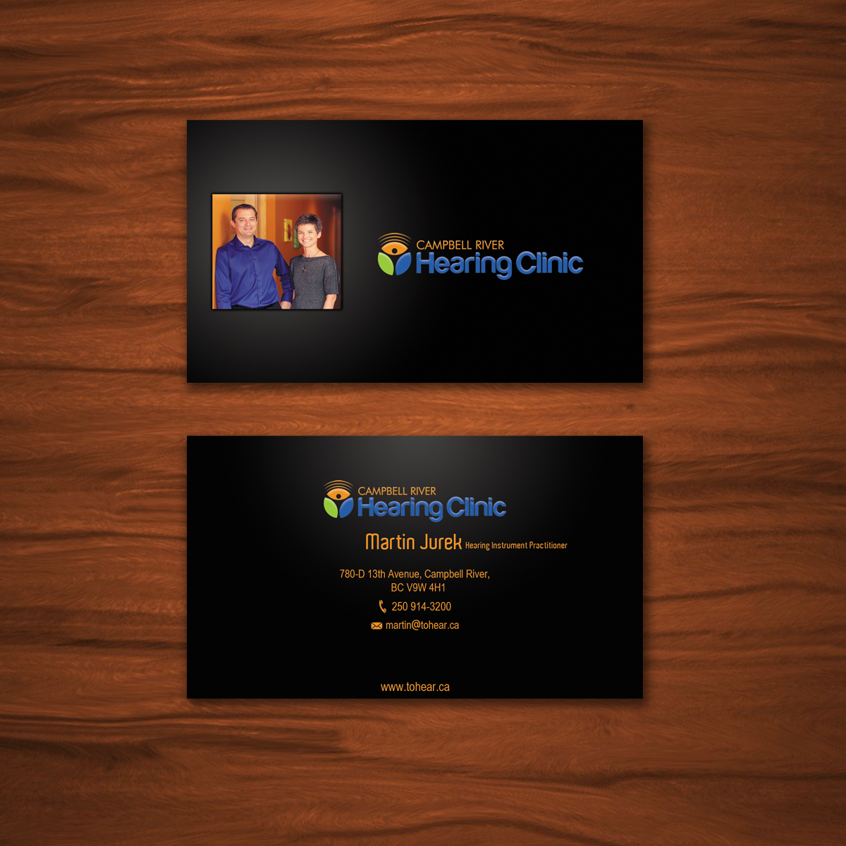 Visitenkarten-Design von areeba für Campbell River Hearing Clinic | Design #2137574