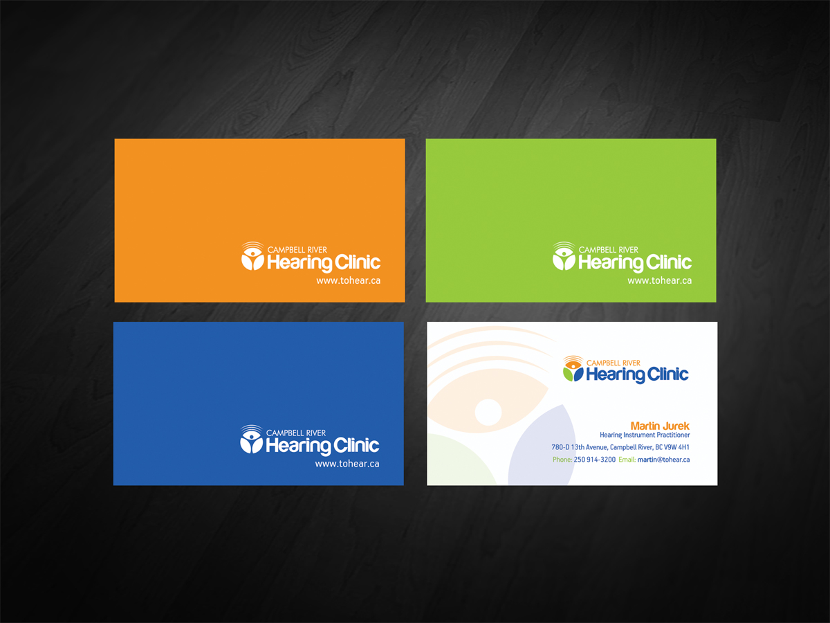 Business Card Design by diRtY.EMM for Campbell River Hearing Clinic | Design #2128263