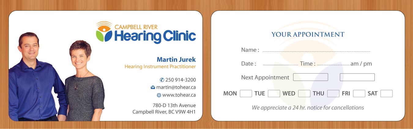 Business Card Design by Sbss for Campbell River Hearing Clinic | Design #2126492