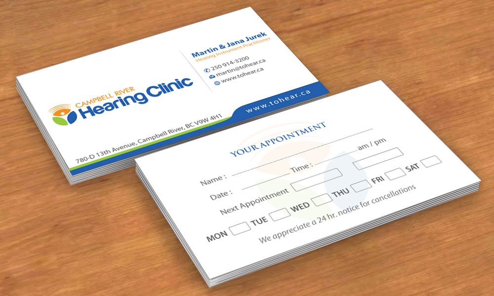 Business Card Design by Sbss for Campbell River Hearing Clinic | Design #2129806