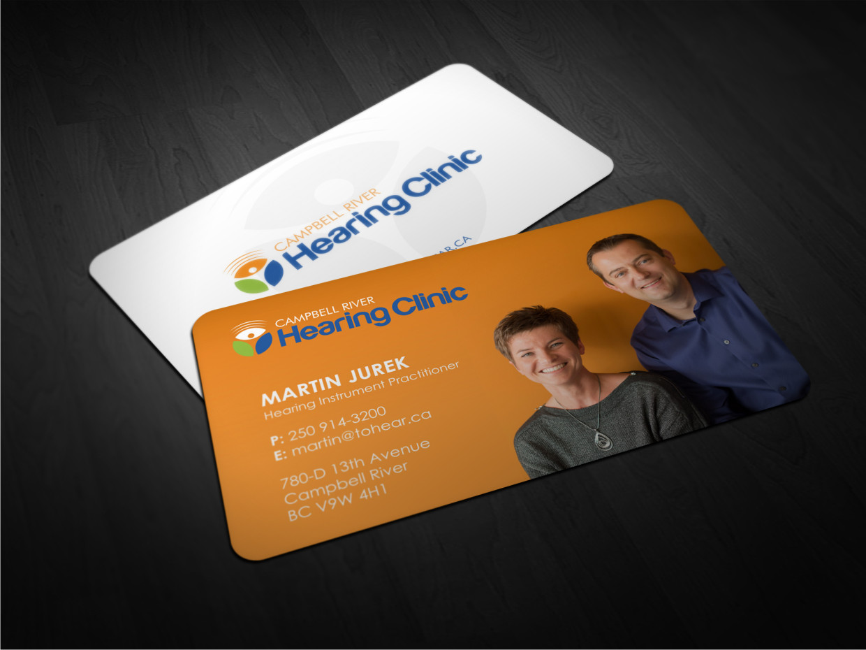 Business Card Design by Atvento Graphics for Campbell River Hearing Clinic | Design #2126001