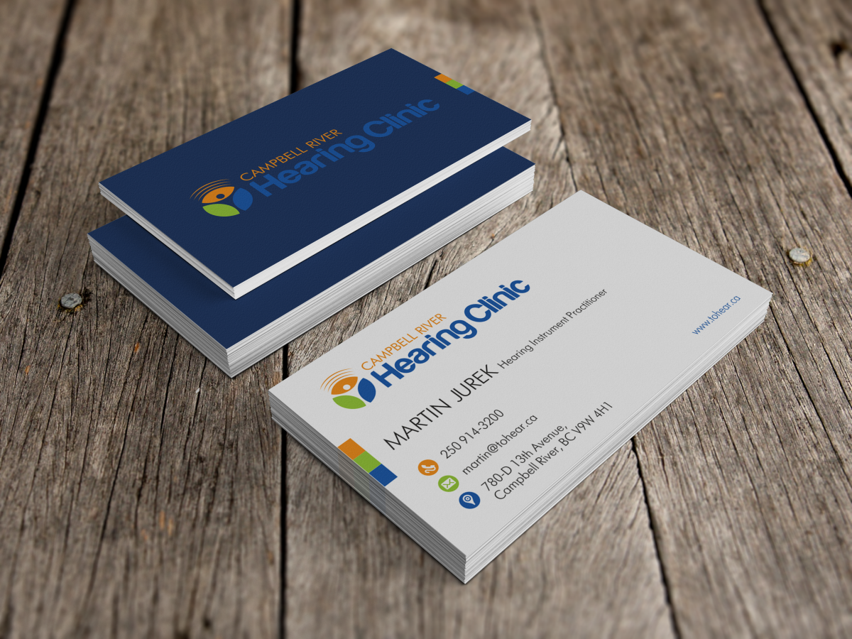 Business Card Design by HYPdesign for Campbell River Hearing Clinic | Design #2140386