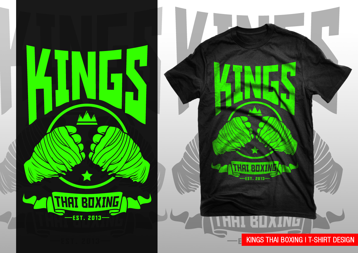 T-Shirt-Design von linearts&halftones. für Kings Thai Boxing | Design #2031263