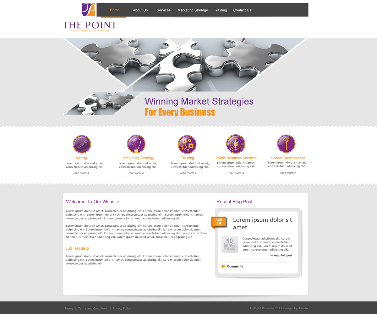 Web Design by aarsita for The Point Communications | Design #2287123