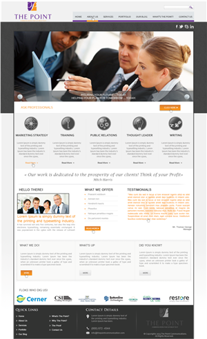 Web-Design von Sunrise It Care für The Point Communications | Design: #2321711