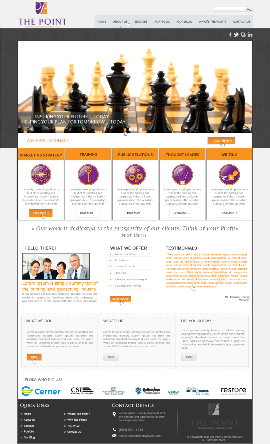 Web Design by Sunrise It Care for The Point Communications | Design #2321741