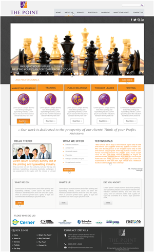 Web Design par Sunrise It Care pour The Point Communications | Design : #2321741