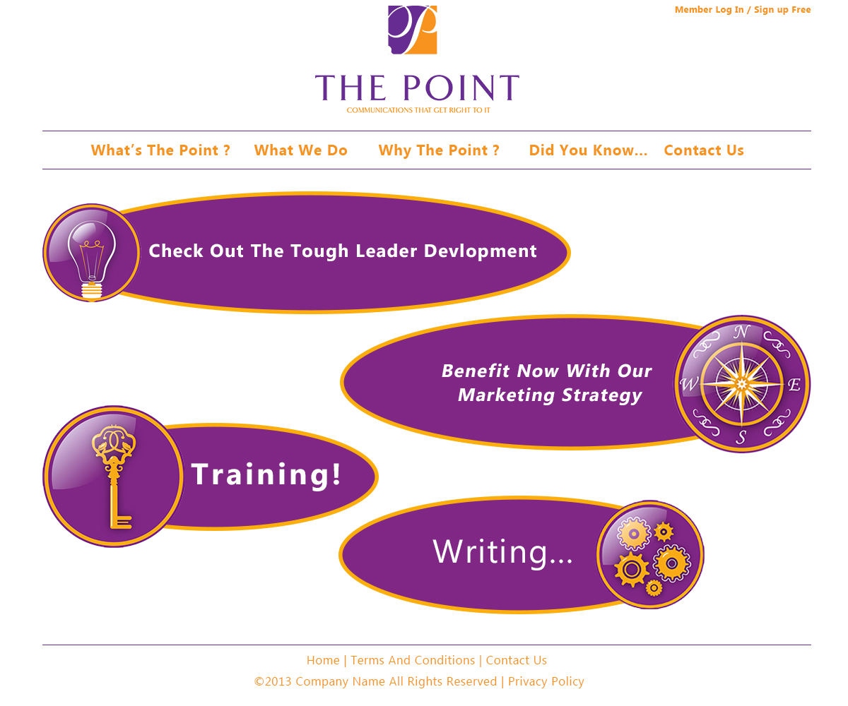 Web Design by bomfaya for The Point Communications | Design #2317534